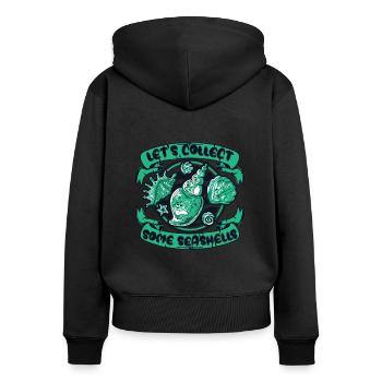 Let's Collect Some Seashells Bivalvia Seashell - Women's Premium Organic Zip Hoodie - black - Back - Julia (174cm)