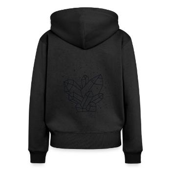 Sternbild Mineral Collecting Konstellation - Frauen Premium Bio Zip Hoodie - Schwarz - Hinten - Julia (174cm)
