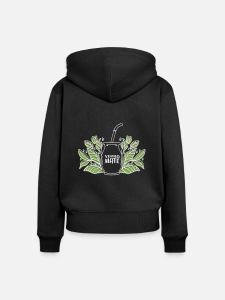 Yerba Mate Tee Trinker - Frauen Premium Bio Zip Hoodie - Schwarz