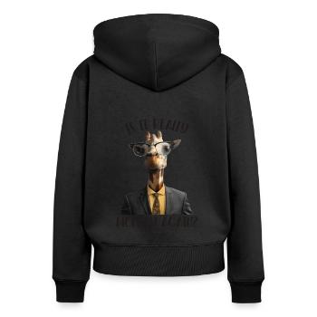 Ist es wirklich wieder Montag Nubischer Afrikaner - Frauen Premium Bio Zip Hoodie - Schwarz - Hinten - Julia (174cm)