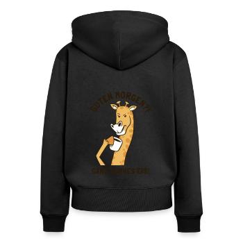 Guten Morgen Ganz Dünnes Eis African Giraffidae - Women's Premium Organic Zip Hoodie - black - Back - Julia (174cm)