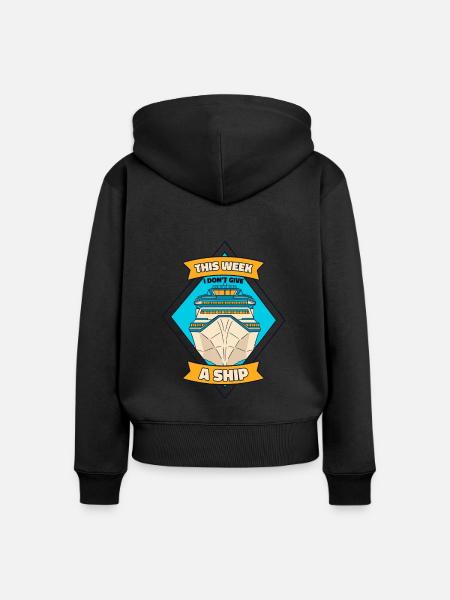 Diese Woche gebe ich kein Schiff Kreuzfahrt Schiff Kreuzfahrt - Frauen Premium Bio Zip Hoodie - Schwarz