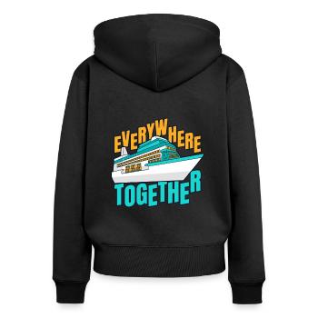 Everywhere Together Cruise Ship Passangers Cruise - Women's Premium Organic Zip Hoodie - black - Back - Julia (174cm)
