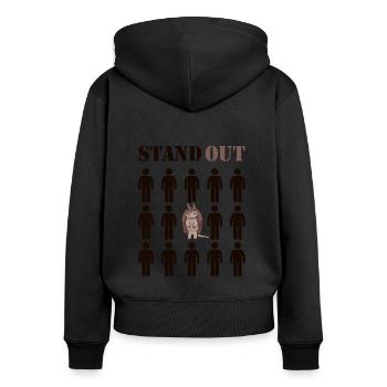 Stand Out Pink Fairy Cingulata Chlamyphoridae - Women's Premium Organic Zip Hoodie - black - Back - Julia (174cm)