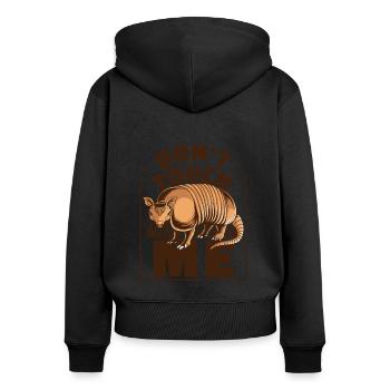 Ne me touche pas Fée rose Chlamyphoridae - Sweat à capuche zippé Premium bio Femme - noir - Dos - Julia (174cm)