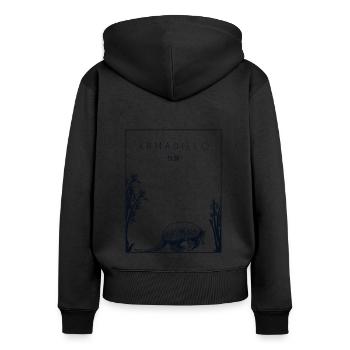 Gürteltier Chinesisches Hanzi Rosa Feen-Chlamyphoridae - Frauen Premium Bio Zip Hoodie - Schwarz - Hinten - Julia (174cm)
