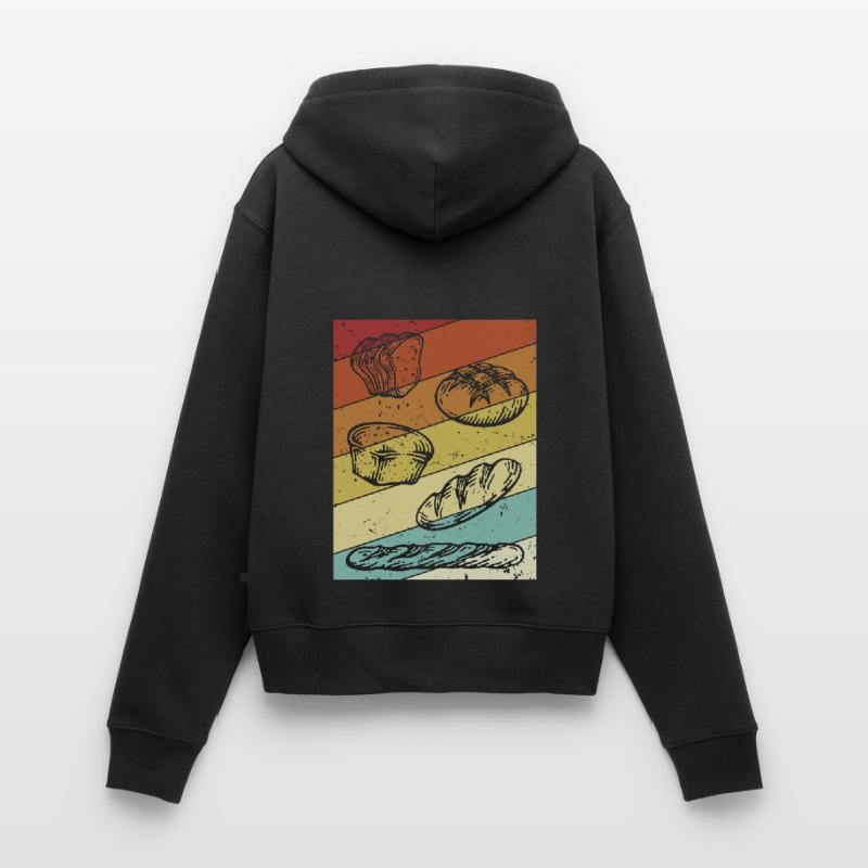 Retro Bread Dough Bread Maker Bread Queen Lover Women's Premium Organic Zip Hoodie