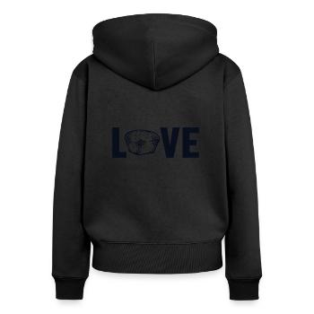 Love Bread Dough Bread Maker Bread Queen Lover - Sweat à capuche zippé Premium bio Femme - noir - Dos - Julia (174cm)