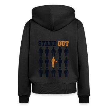 Stand Out Boards Bean Bag Game Professional - Women's Premium Organic Zip Hoodie - black - Back - Julia (174cm)