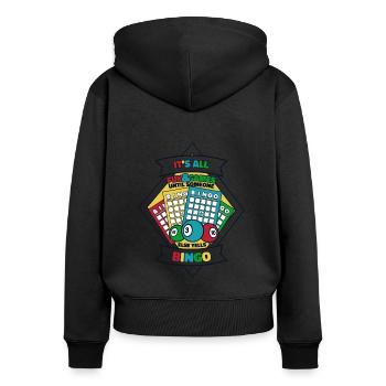 Bis jemand anderes Bingo-Profi schreit - Frauen Premium Bio Zip Hoodie - Schwarz - Hinten - Julia (174cm)