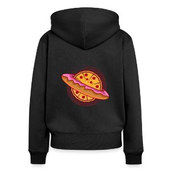 Donut Pizza Donut Glasierte Maschine Liebhaber Donut - Frauen Premium Bio Zip Hoodie - Schwarz - Hinten - Julia (174cm)
