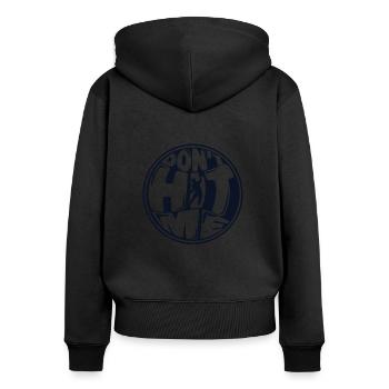 Don't Hit Me Team Game Prisonball Player Dodgeball - Women's Premium Organic Zip Hoodie - black - Back - Julia (174cm)