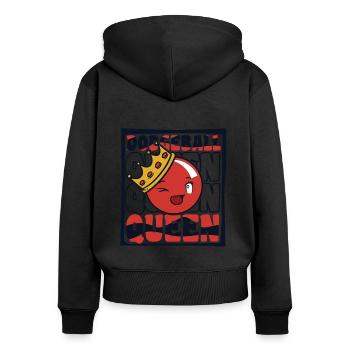 Dodgeball Queen Team Game Prisonball Player - Women's Premium Organic Zip Hoodie - black - Back - Julia (174cm)