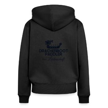 Drachenboot Paddler Aus Leidenschaft Team Lover - Sweat à capuche zippé Premium bio Femme - noir - Dos - Julia (174cm)