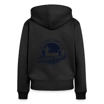 Mon autre tour est une équipe de tambours de bateau-dragon - Sweat à capuche zippé Premium bio Femme - noir - Dos - Julia (174cm)