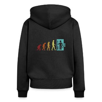 Elevator Technician Evolution Inspector Elevator - Women's Premium Organic Zip Hoodie - black - Back - Julia (174cm)