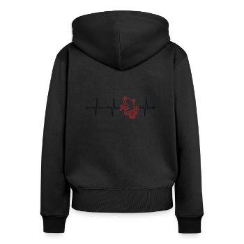 Octopus Heartbeat Cephalopoda Octopodes Octopoda - Women's Premium Organic Zip Hoodie - black - Back - Julia (174cm)