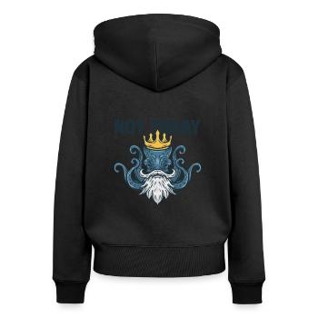Not Today Octopoda Cephalopoda Octopodes Lover - Women's Premium Organic Zip Hoodie - black - Back - Julia (174cm)