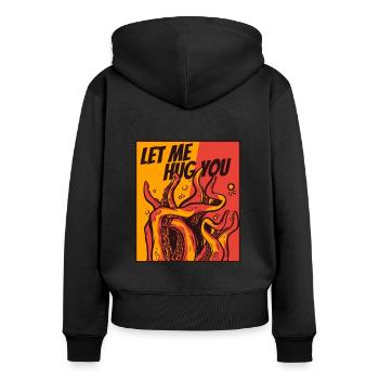 Laisse-moi te serrer dans mes bras céphalopode octopodes octopoda - Sweat à capuche zippé Premium bio Femme - noir - Dos - Julia (174cm)
