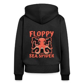 Floppy Sea Spider Octopoda Cephalopoda Octopodes - Women's Premium Organic Zip Hoodie - black - Back - Julia (174cm)