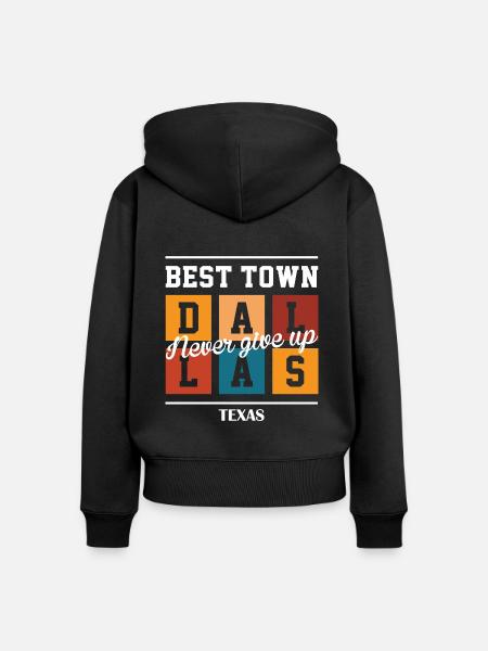 Best Town - Frauen Premium Bio Zip Hoodie - Schwarz
