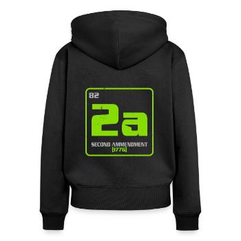 Second Amendment Gun Rights 2nd Amendment America - Women's Premium Organic Zip Hoodie - black - Back - Julia (174cm)