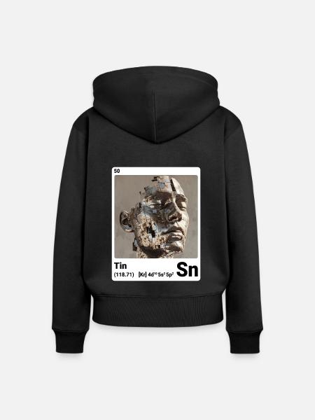 AI am Zinn (wt) - Frauen Premium Bio Zip Hoodie - Schwarz