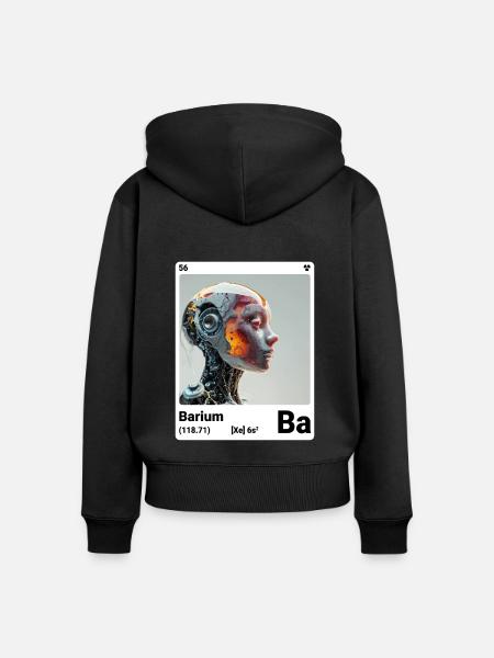 AI am Barium (wt) - Frauen Premium Bio Zip Hoodie - Schwarz