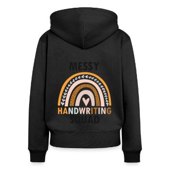 Dyslexia Therapy for Dyslexia Month - Women's Premium Organic Zip Hoodie - black - Back - Julia (174cm)