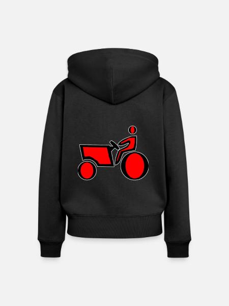 Trekker - Frauen Premium Bio Zip Hoodie - Schwarz