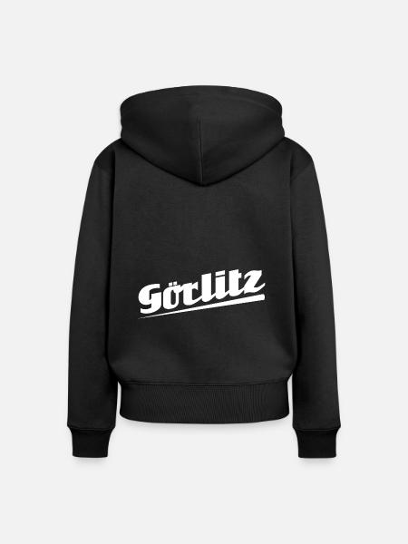 Görlitz - Textdesign mit Stadtnamen - Frauen Premium Bio Zip Hoodie - Schwarz