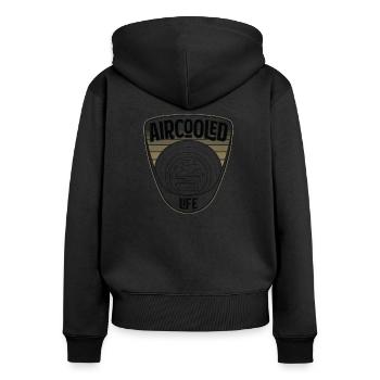 Kit d’outils de roue de secours - Aircooled Life Classic Car - Sweat à capuche zippé Premium bio Femme - noir - Dos - Julia (174cm)