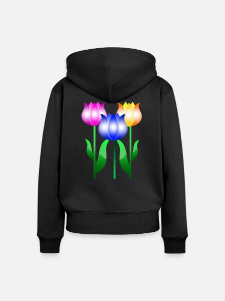Tulpenblumen - Frauen Premium Bio Zip Hoodie -