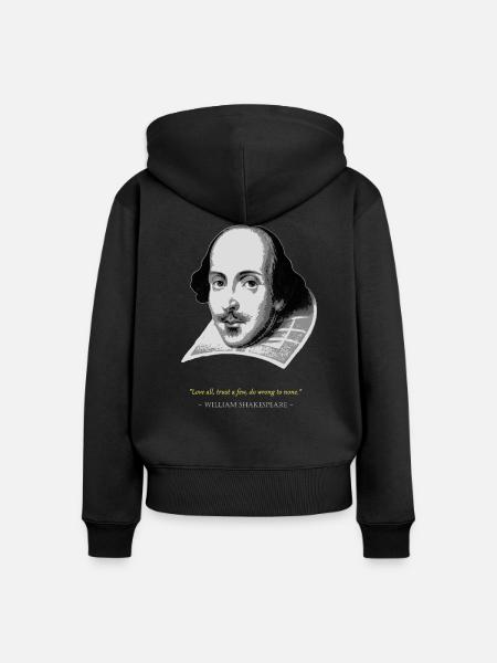 William ShakespeareZitat - Frauen Premium Bio Zip Hoodie - Schwarz