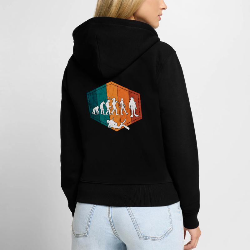 Diver Evolution Diver retro Women's Premium Organic Zip Hoodie