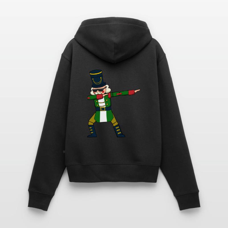 Pull de Noël Dabbing Nutcracker Figure Sweat à capuche zippé Premium bio Femme
