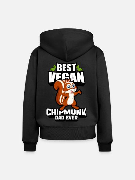 Chipmunk - Frauen Premium Bio Zip Hoodie - Schwarz