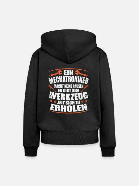 Automechaniker - Frauen Premium Bio Zip Hoodie - Schwarz