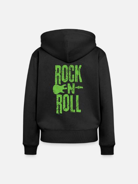 Gitarre - Frauen Premium Bio Zip Hoodie - Schwarz