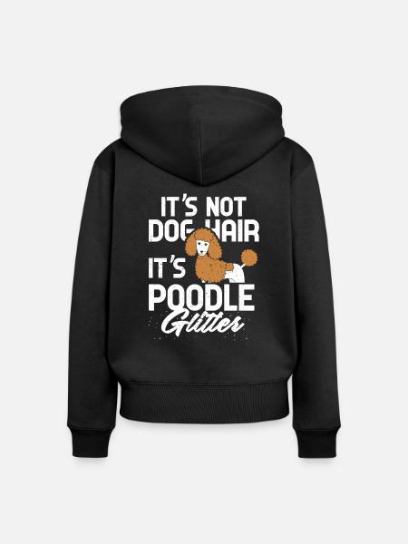 Pudel - Frauen Premium Bio Zip Hoodie - Schwarz