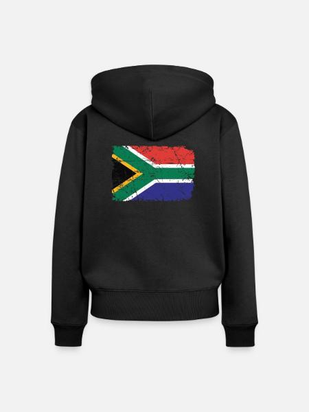 Südafrika - Frauen Premium Bio Zip Hoodie - Schwarz