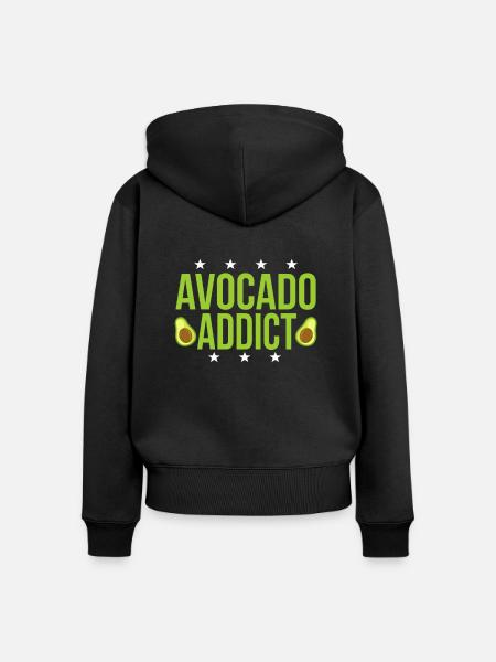 Avocado - Frauen Premium Bio Zip Hoodie - Schwarz