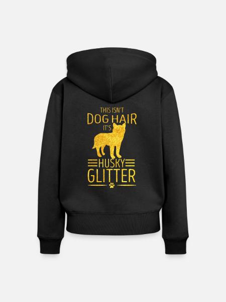 Husky - Frauen Premium Bio Zip Hoodie - Schwarz