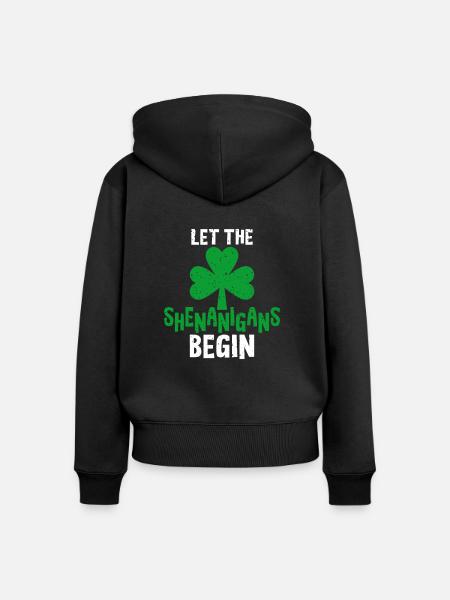 Irland - Frauen Premium Bio Zip Hoodie - Schwarz