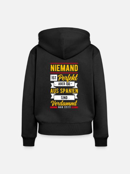 Spanien - Frauen Premium Bio Zip Hoodie - Schwarz