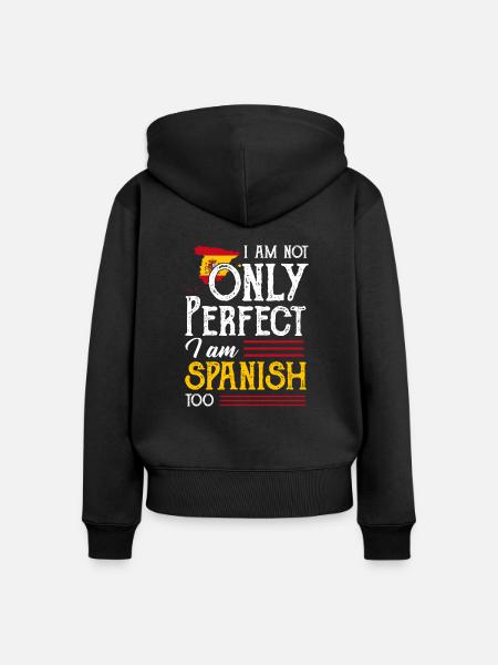 Spanien - Frauen Premium Bio Zip Hoodie - Schwarz