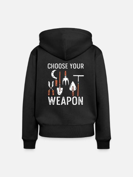 Gärtner - Frauen Premium Bio Zip Hoodie - Schwarz