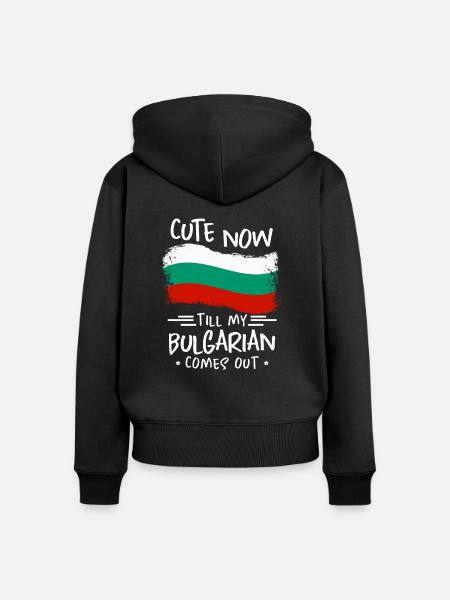 Bulgarien - Frauen Premium Bio Zip Hoodie - Schwarz