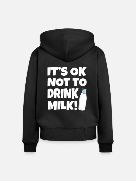Milch - Frauen Premium Bio Zip Hoodie - Schwarz