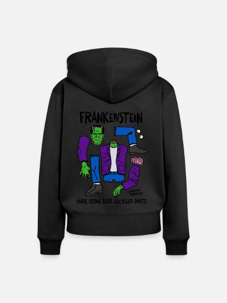Universal Monsters Körperteile Von Frankenstein - Frauen Premium Bio Zip Hoodie -
